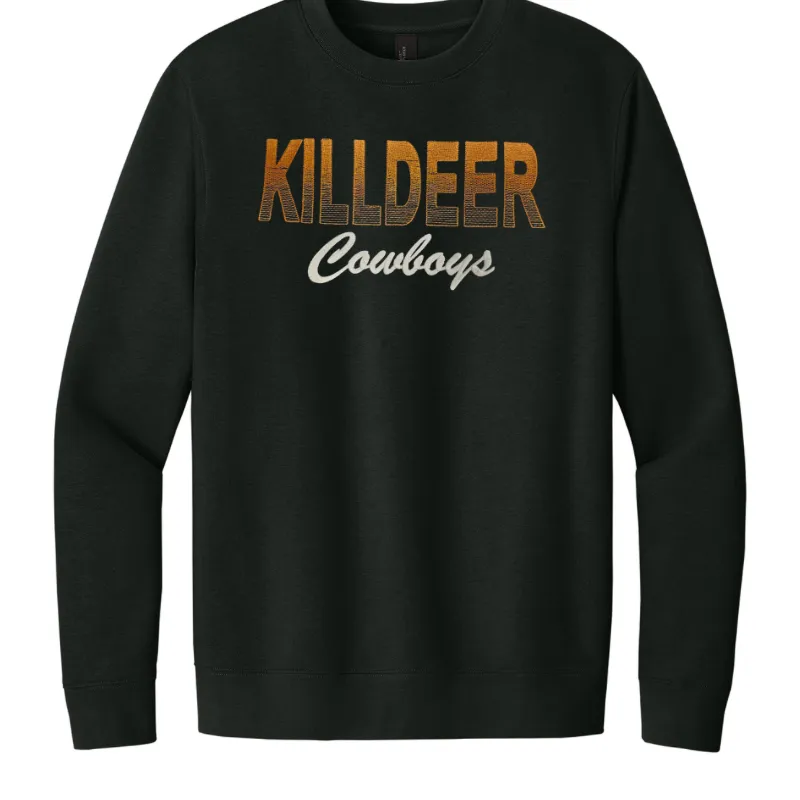 2024 Killdeer Cowboys Sweatshirts Fade Printed