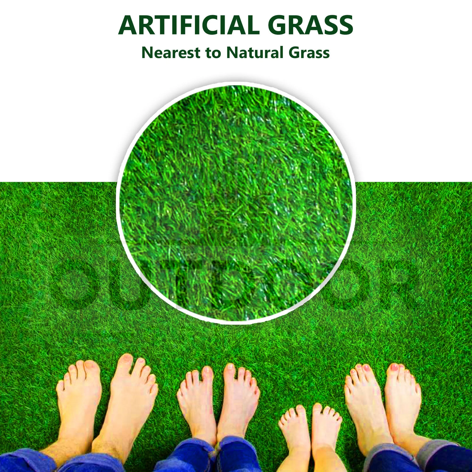 25 mm Realistic high density artificial synthetic grass.