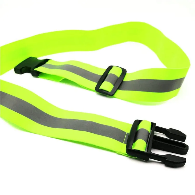 3 PCS Outdoor Adjustable Night Running And Cycling Reflective Waistband, Specification: 4cm Width(Black)