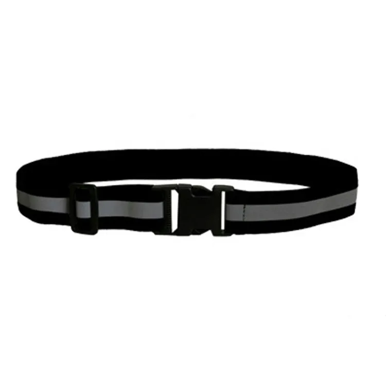 3 PCS Outdoor Adjustable Night Running And Cycling Reflective Waistband, Specification: 4cm Width(Black)