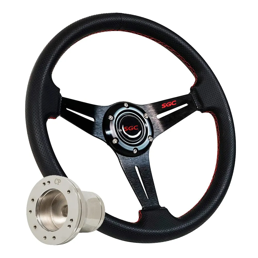 3-Spoke Slotted Golf Cart Steering Wheel - 13.5"⎮SGC®