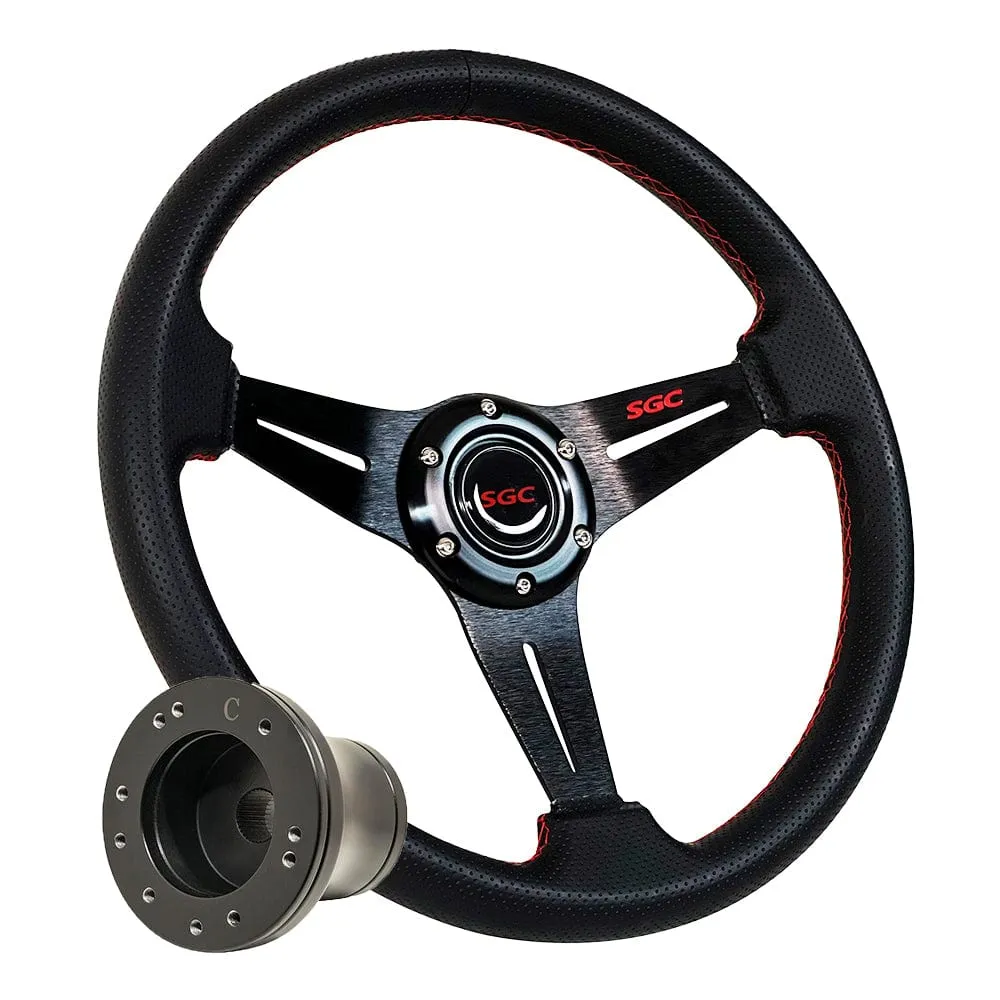 3-Spoke Slotted Golf Cart Steering Wheel - 13.5"⎮SGC®