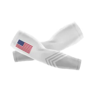 [30% OFF] USA Arm Sleeves - White