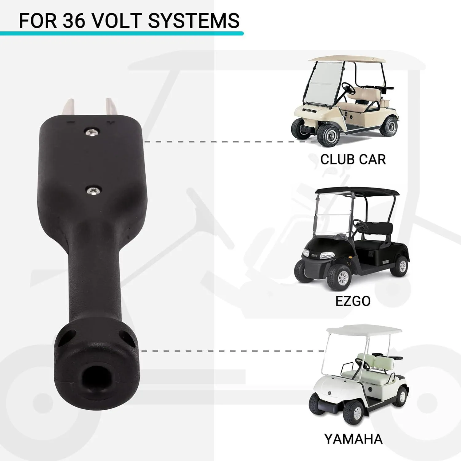 36V Golf cart charger plug is suitable for EZGO, Yamaha, Club Car electric - 10L0L