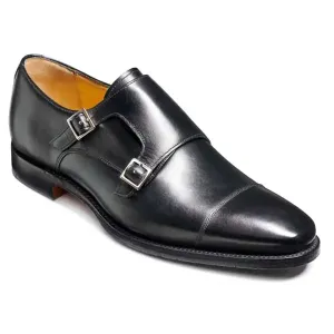 40% OFF BARKER Edison Shoes - Mens Monk Strap - Black Calf - Size: UK 7.5