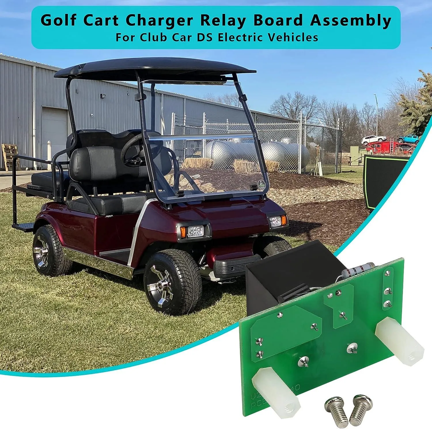 48 Volt PD3 Golf Cart Charger Relay Board Assembly for Club Car 2004  - 10L0L