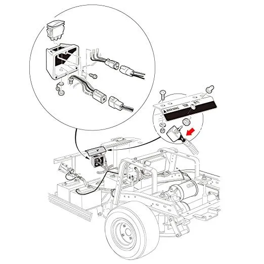 48V Golf Cart Tow Run Switch for Golf Cart Club Car DS Electric 1995-up - 10L0L