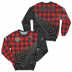 Abernethy Crest Tartan Sweatshirt with New Zealand Silver Fern Half Style