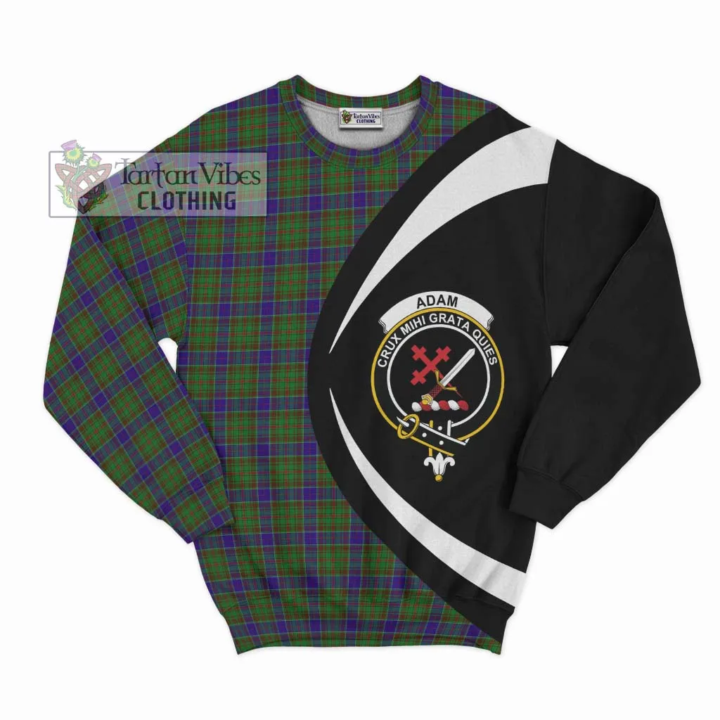 Adam Tartan Sweatshirt with Family Crest Circle Style