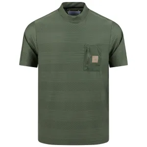 Adicross Round Neck Pocket Polo Natural Green - SS23