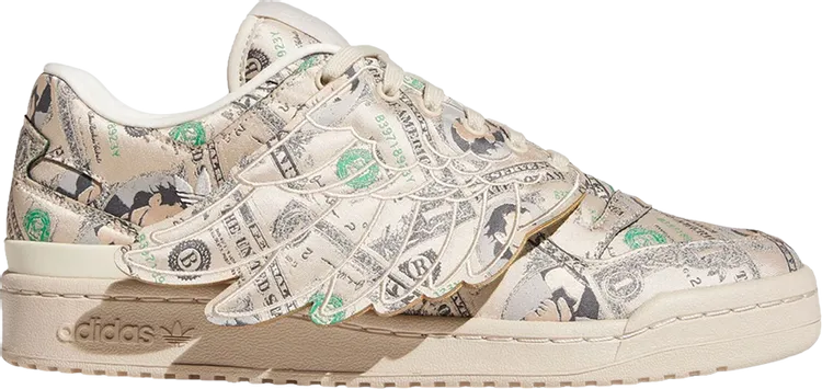 Adidas Jeremy Scott x Forum Wings 1.0 Low 'Money' sneakers, cream