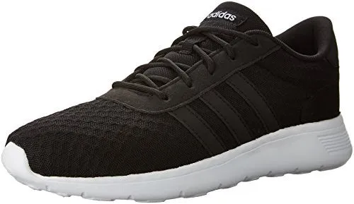 adidas NEO Women's Lite Racer W Running Shoe, Black/White, 7.5 M US