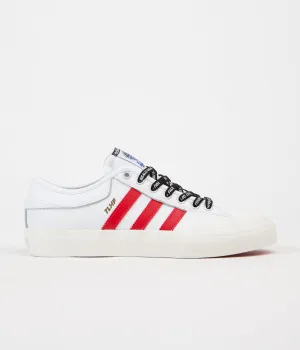 Adidas x Trap Lord Ferg Matchcourt Shoes - White / Scarlet