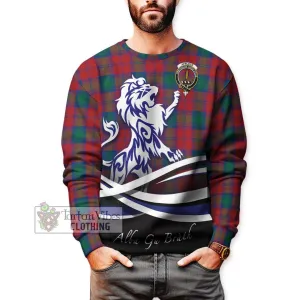 Affleck Tartan Sweatshirt with Alba Gu Brath Regal Lion Emblem