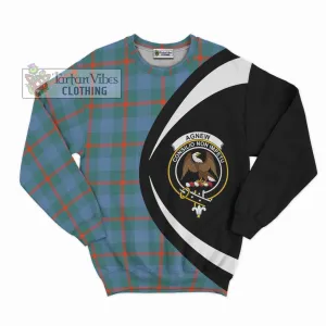 Agnew Ancient Tartan Sweatshirt with Family Crest Circle Style