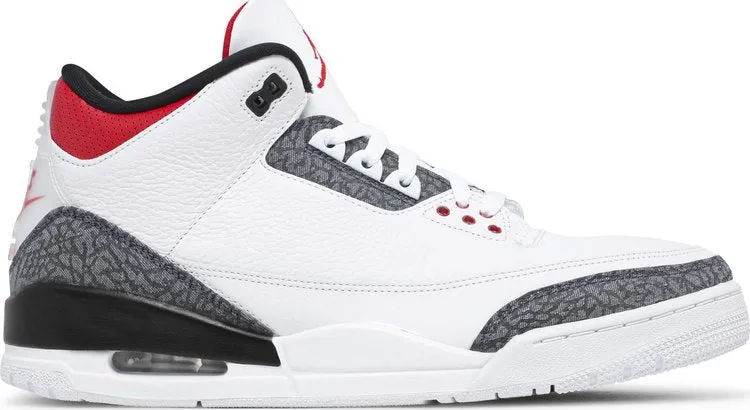 Air Jordan 3 Retro Denim SE Fire Red, white