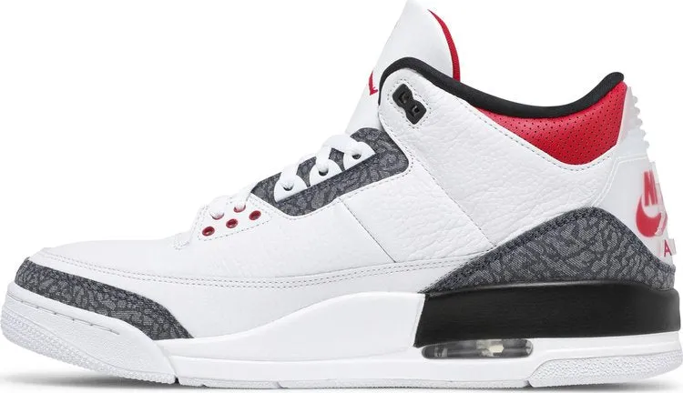 Air Jordan 3 Retro Denim SE Fire Red, white