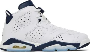 Air Jordan 6 Retro GS Midnight Navy 2022 Sneakers, White