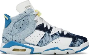 Air Jordan 6 Retro GS Washed Denim 2022 Sneakers, Blue