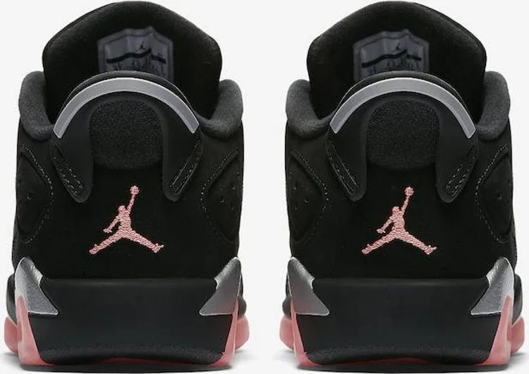 Air Jordan 6 Retro Low GG Sunblush Sneakers, Black