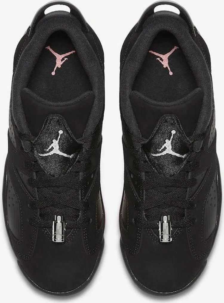 Air Jordan 6 Retro Low GG Sunblush Sneakers, Black