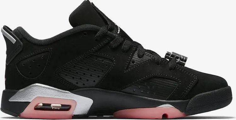 Air Jordan 6 Retro Low GG Sunblush Sneakers, Black