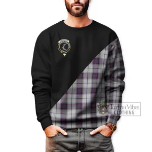 Alexander of Menstry Dress Tartan Sweatshirt with Family Crest and Military Logo Style