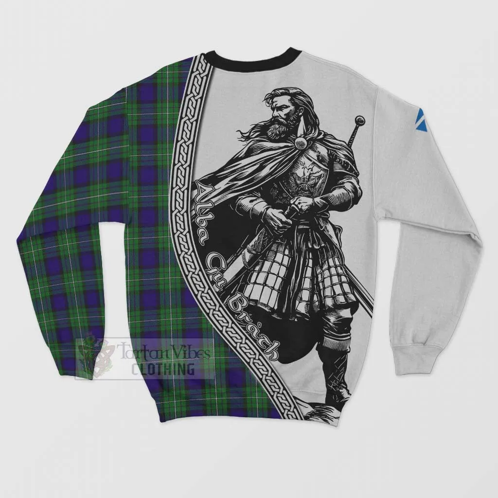 Alexander Tartan Clan Crest Sweatshirt with Highlander Warrior Celtic Style