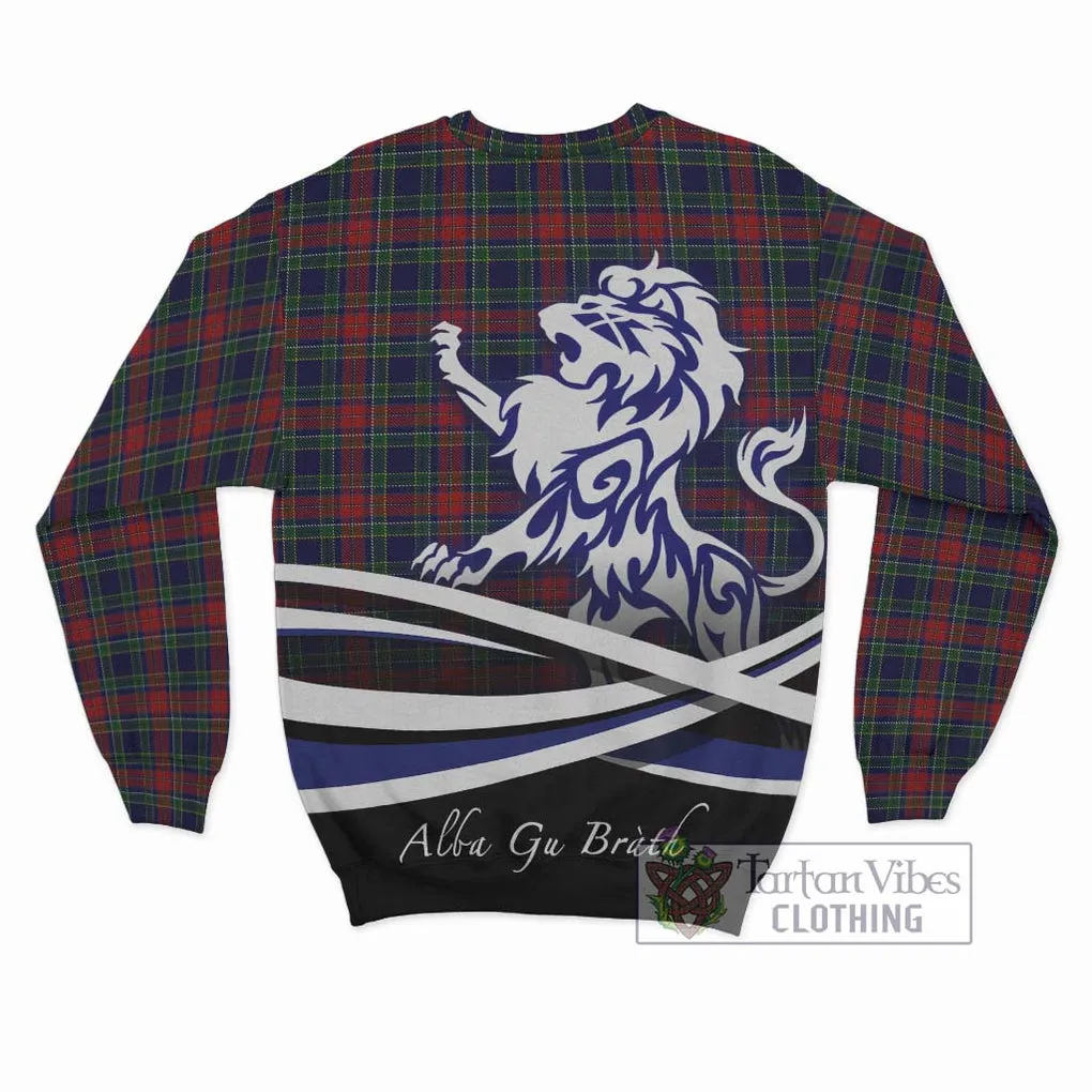 Allison Red Tartan Sweatshirt with Alba Gu Brath Regal Lion Emblem