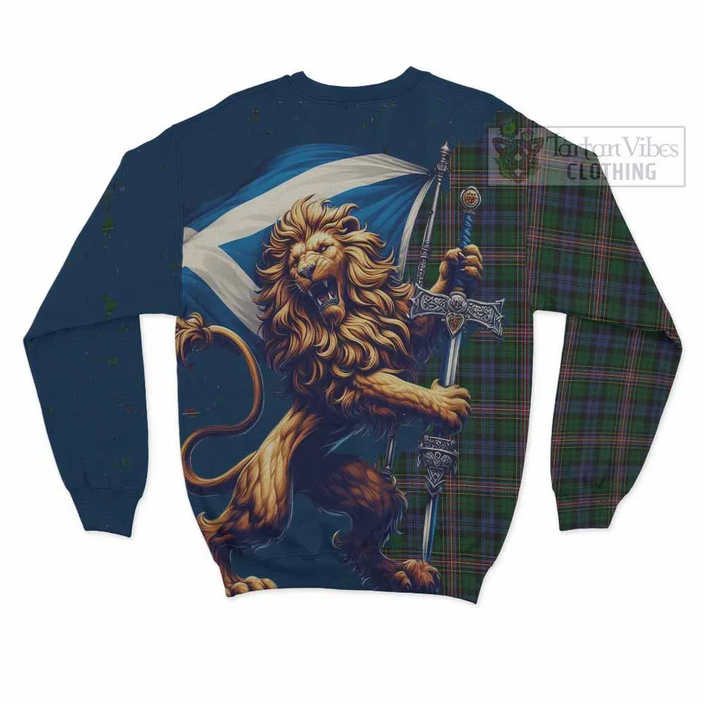 Allison Tartan Family Crest Sweatshirt with Scottish Majestic Lion