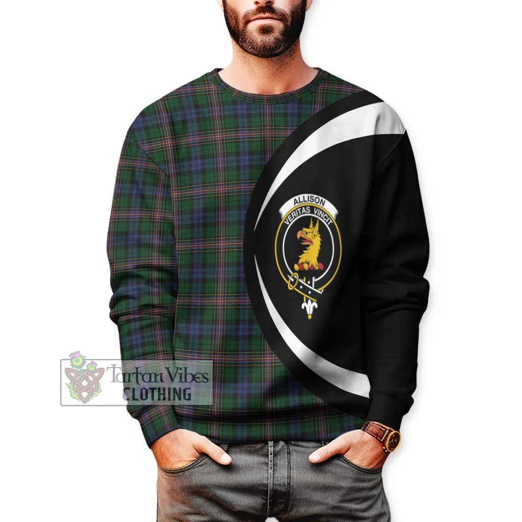 Allison Tartan Sweatshirt with Family Crest Circle Style