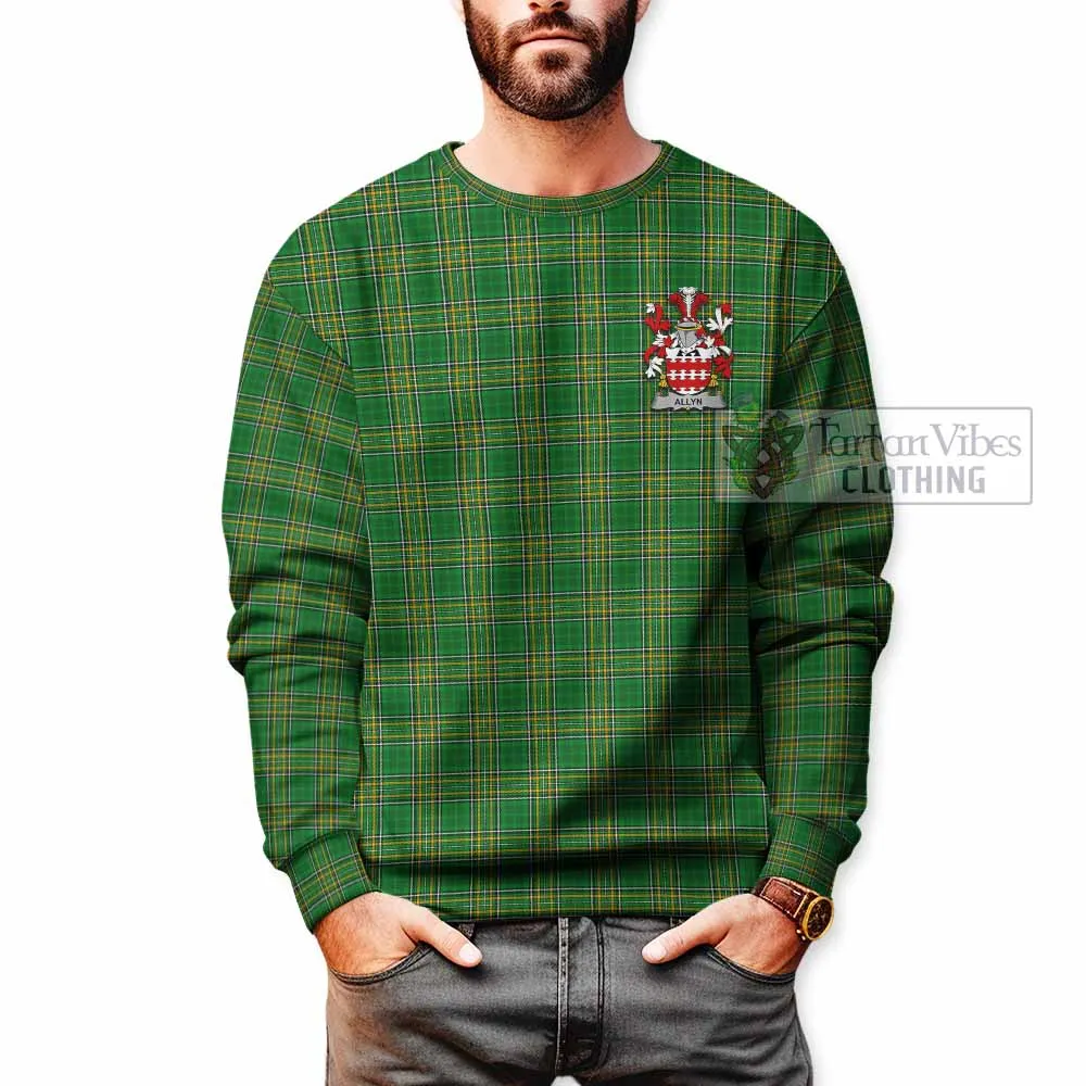 Allyn Irish Clan Tartan Sweatshirt with Coat of Arms