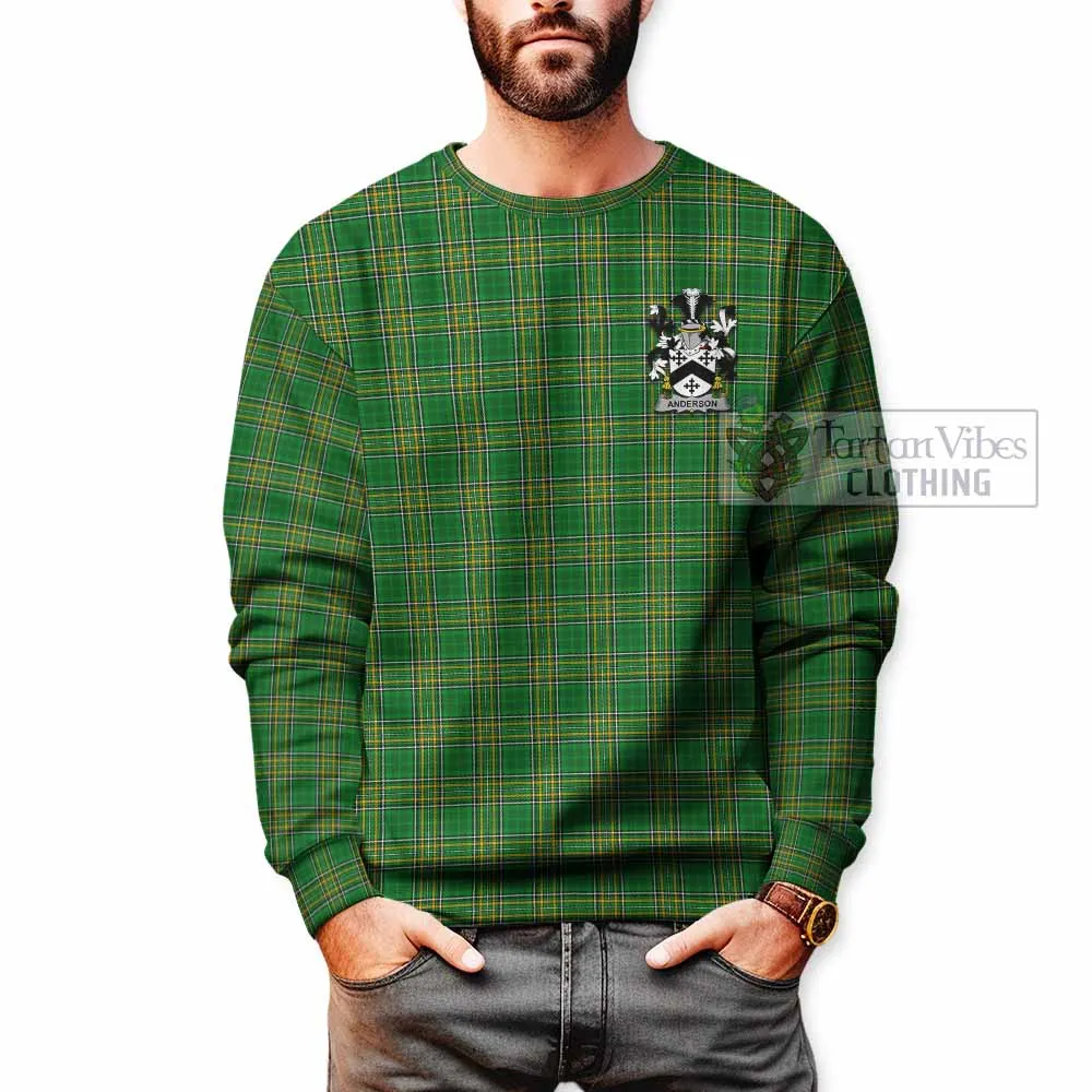 Anderson Irish Clan Tartan Sweatshirt with Coat of Arms