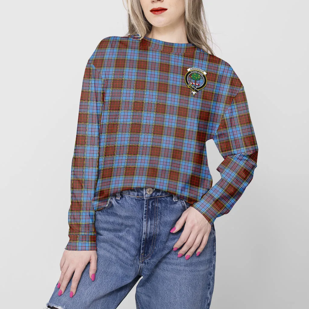 Anderson Modern Tartan Sweatshirt with Family Crest