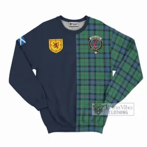 Armstrong Ancient Tartan Sweatshirt Alba with Scottish Lion Royal Arm Half Style