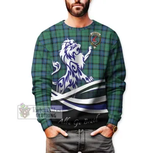 Armstrong Ancient Tartan Sweatshirt with Alba Gu Brath Regal Lion Emblem