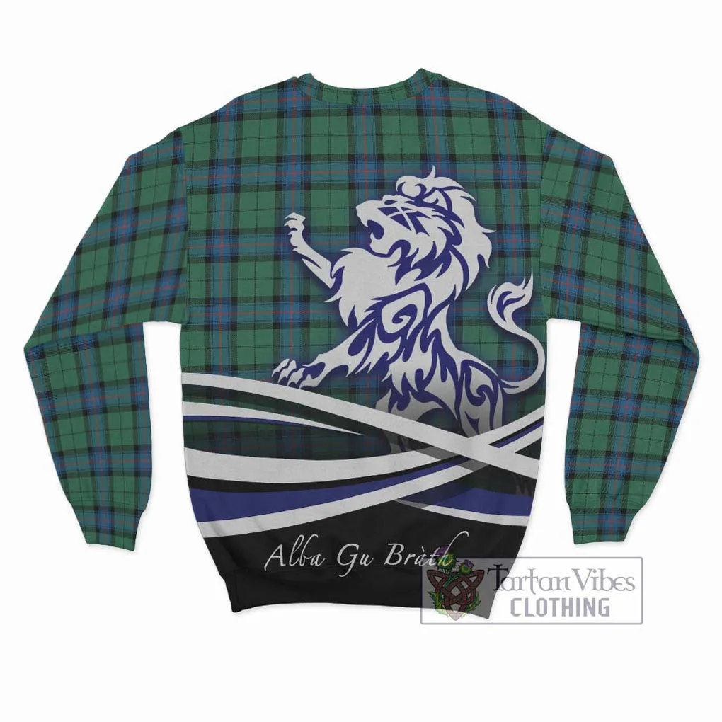 Armstrong Ancient Tartan Sweatshirt with Alba Gu Brath Regal Lion Emblem