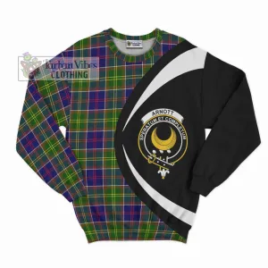 Arnott Tartan Sweatshirt with Family Crest Circle Style