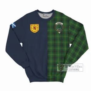 Arthur Tartan Sweatshirt Alba with Scottish Lion Royal Arm Half Style