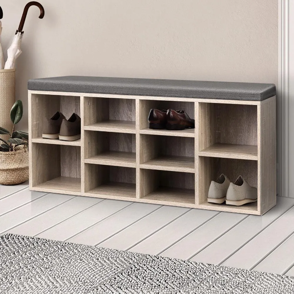 Artiss Bench Wooden Shoe Rack Storage