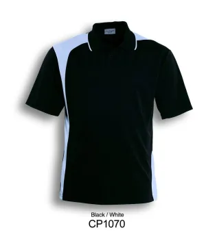 Asymmetrical Golf Polo - Black/White