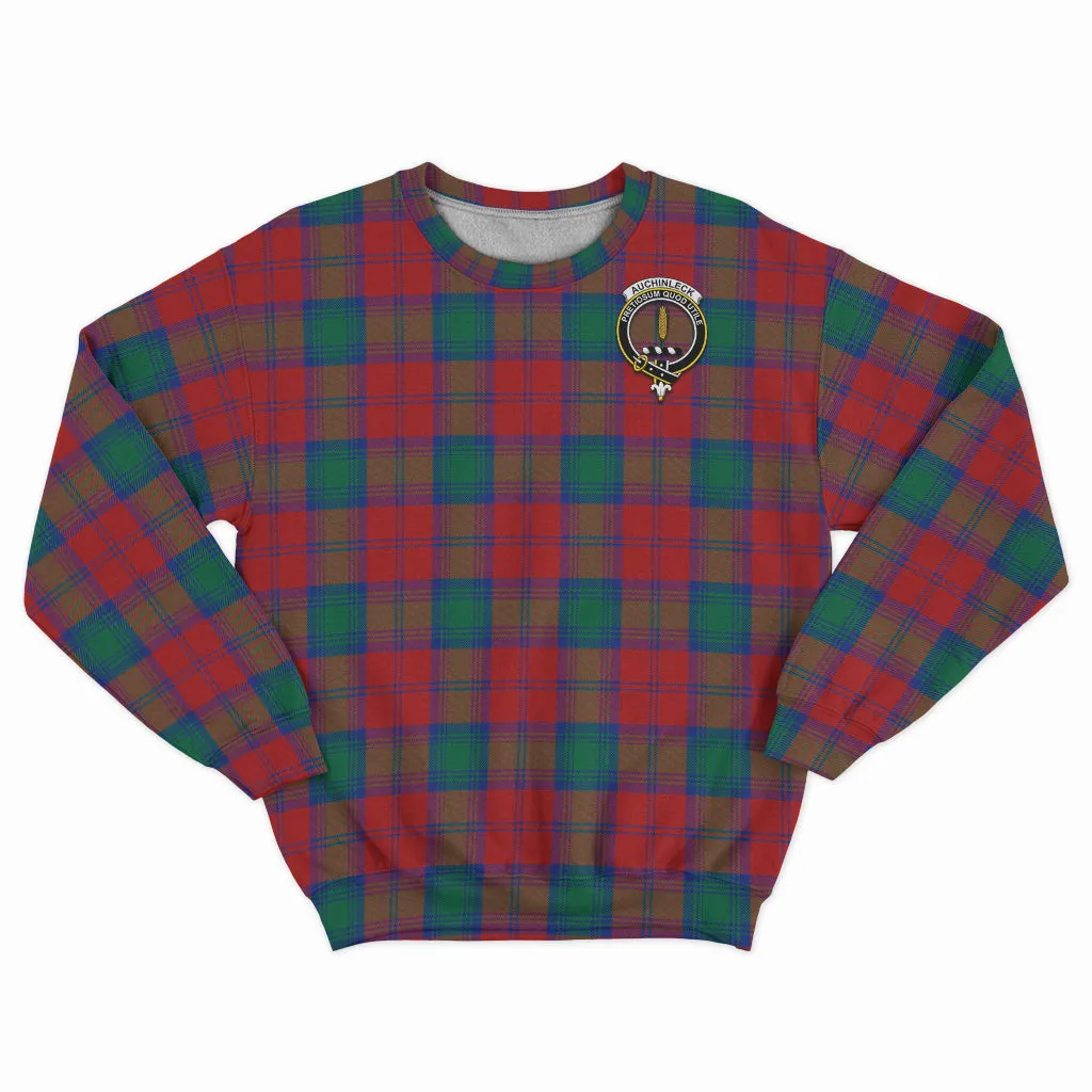 Auchinleck (Affleck) Tartan Sweatshirt with Family Crest