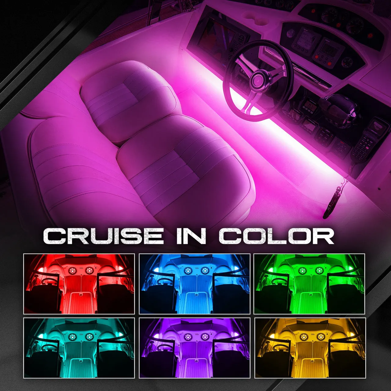 AURA Boat Interior LED Lighting Kit - Remote Control Full Color Spectrum