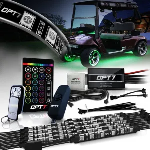 AURA Golf Cart Underbody Glow LED Lighting Kit Remote Control - Full Color Spectrum