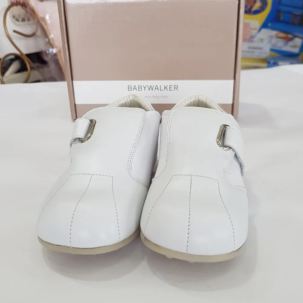 BabyWalker White Leather Tapas Sole Baby Shoes