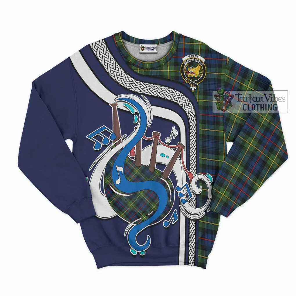 Bailey Modern Tartan Sweatshirt with Epic Bagpipe Style