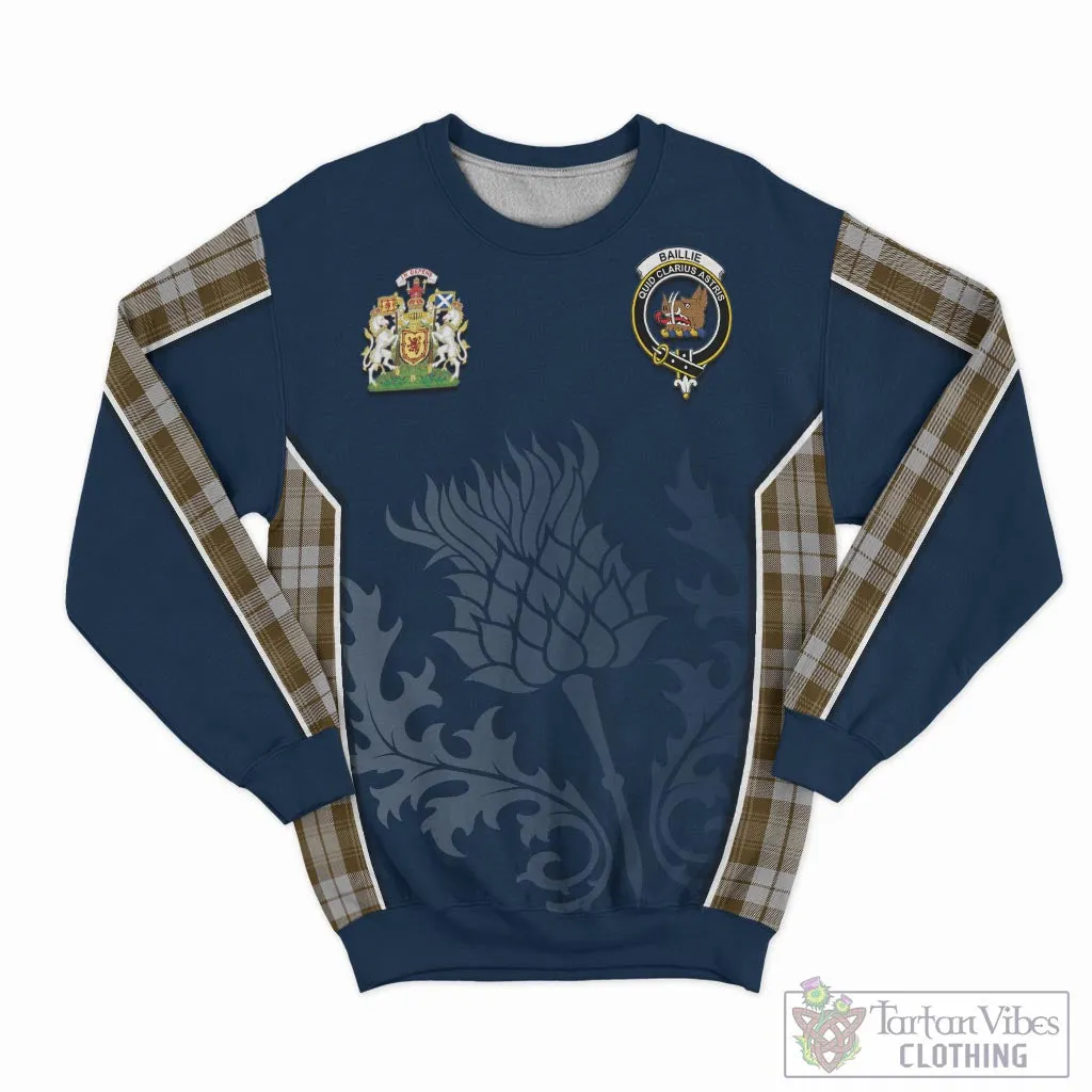 Baillie Dress Tartan Sweatshirt with Family Crest and Scottish Thistle Vibes Sport Style