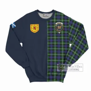 Baillie of Polkemmet Tartan Sweatshirt Alba with Scottish Lion Royal Arm Half Style