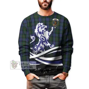 Baird Tartan Sweatshirt with Alba Gu Brath Regal Lion Emblem