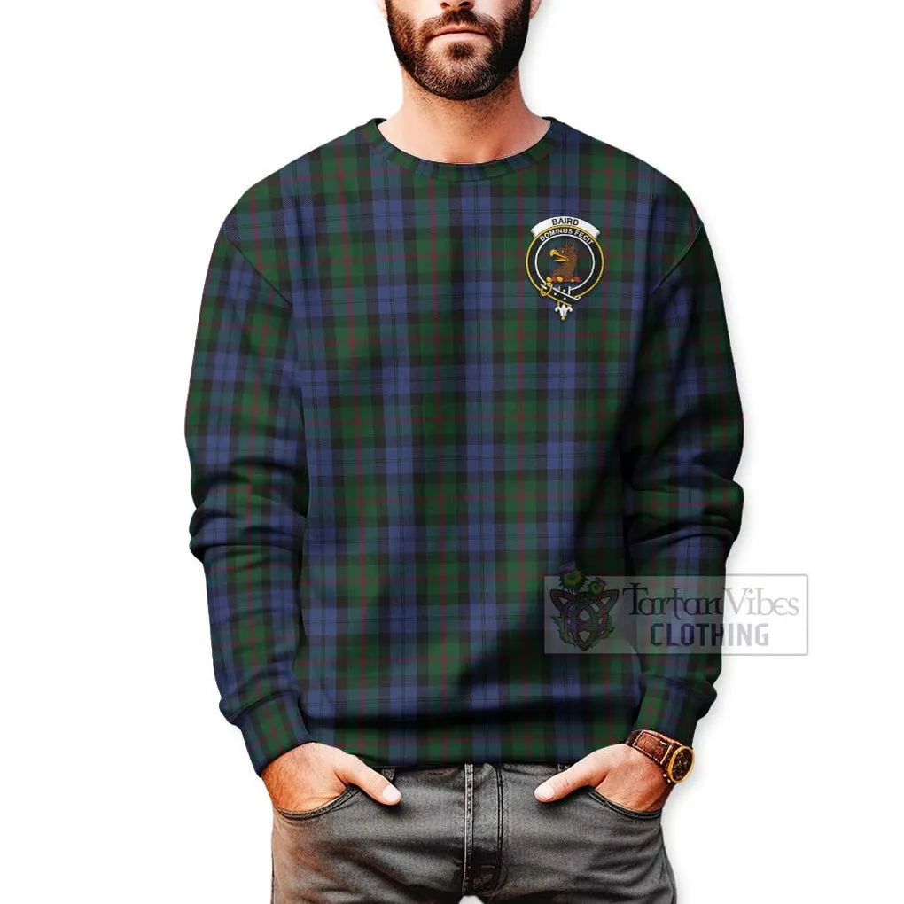 Baird Tartan Sweatshirt with Family Crest Celtic Skull Style